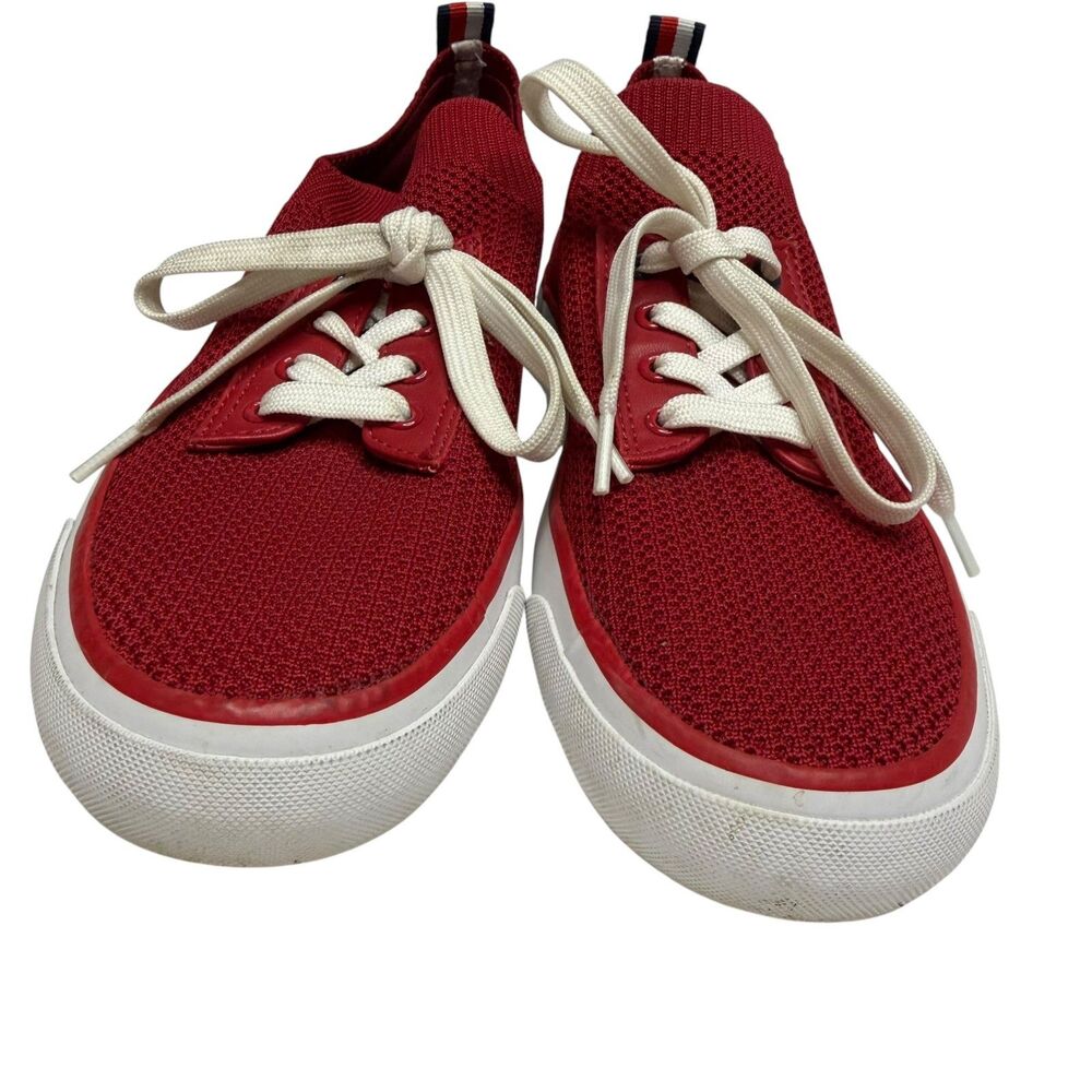 Tommy Hilfiger Gessie Sneaker Shoe Mesh Knit Slip On Women Red 7.5 - Picture 7 of 14